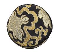 GANAZONO Almohadilla Decorativa para Cuenco Tibetano Negro de Algodón, Ligera y Redonda, Adecuado para Decoración en Templos Budistas y Hogar