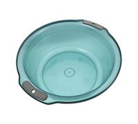 GANAZONO Bañera de Lavabo Redonda Transparente Grande con Asas Dobles para Baño de Pies, Lavado de Manos y Lavandería, Especial para Cuidado Personal y Uso Doméstico