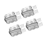 GANAZONO Bisagra de Puerta de Cierre Automático Color Plata de Acero Inoxidable con Función de Rebote Paquete de 4 Piezas para Puerta de Madera y Gabinete