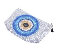 GANAZONO Bolsa de Maquillaje Cremallera Evil Eye, Neceser Portátil para Mujer, Organizador de Cosméticos de Poliéster Resistente para Viaje y Aseo Personal