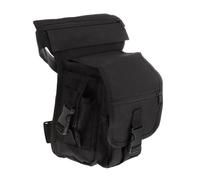 GANAZONO Bolsa para Muslo Negra, Tela Oxford Resistente, Correa Ajustable, Bolsa Multifuncional para Camping, Senderismo y Ciclismo, Unisex, Tamaño Único