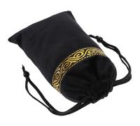 GANAZONO Bolsa para Naipes de Tarot de Color Negro Diseño Ergonómico y Material de Velour y Plástico, Fácil de Llevar, Adecuada para Organizar Naipes y Juegos de Mesa
