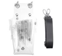GANAZONO Bolsa para Tijeras de Peluquería Transparente de PVC Estuche Organizador Cinturón Desmontable Gris Portaherramientas Profesional para Salón y Uso Personal