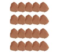 GANAZONO Borla Triangular para Polvos Sueltos Mini de Terciopelo Esponja Pequeña para Base de Maquillaje Doble Cinta Antideslizante 20 Unidades Color Marrón para Retoques y Uso