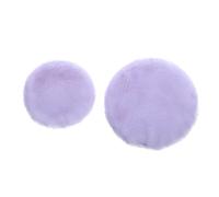 GANAZONO Borlas De Polvo Para Maquillaje Mujer 2 Piezas Tamaño Grande y Pequeño Doble Cara Color Púrpura Terciopelo Esponja Suave Para Polvos Sueltos Uso Diario y Profesional