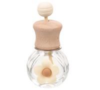GANAZONO Botella Difusora de Perfume para Coche 1 Unidad Vidrio y Madera Mini Ambientador Recargable para Aromaterapia Viajes y Uso Automotor
