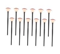 GANAZONO Brochas para Maquillaje en Forma de Abanico 12piezas, Herramienta de Belleza Facial Reutilizable de Fibra Negra para Mascarilla Facial en Casa o Salón