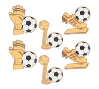 GANAZONO Broches de Fútbol 6 Piezas Pin de Guante de Portero y Broche de Solapa Metálico Accesorios Deportivos para Camiseta y Sombrero Adecuado para Fanáticos en Días de Partido