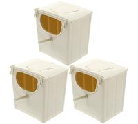 GANAZONO Caja de anidación colgante de plástico resistente, 5,12 x 3,94 x 5,12 pulgadas, para periquitos, loros, cacatúas, caseta de pájaros, accesorios para jardín y porche