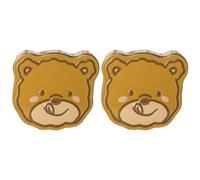 GANAZONO Cajas de Obsequio Metálicas Diseño de Oso 2 Piezas, Latas de Hojalata para Galletas y Dulces Tapa, Recipientes Grandes para Fiestas y Embalaje Navideño