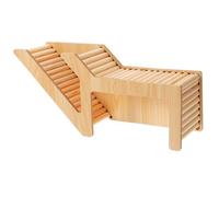 GANAZONO Casa De Madera para Cobayas y Hámsteres Refugio Natural con Cueva Túnel para Mascotas Pequeñas y Zona De Descanso