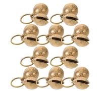 GANAZONO Cascabeles de Cobre para Collar de Mascota 22 MM Diseño Cabeza de Tigre 10 Piezas Campanas Metálicas para Perros y Gatos Sonido Claro Identificación y Entrenamiento Mascotas