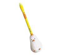 GANAZONO Cepillo Limpiador de Inodoro con Dosificador Líquido y Mango Suave y Eficaz para Baño Hogar Hotel y Oficina con Soporte Decorativo Amarillo y Naranja
