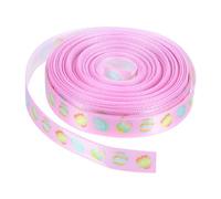 GANAZONO Cinta de Pascua Grosgrain Decorativa con Diseño de Huevos y Conejos de Yardas Poliéster Resistente para Manualidades Lazos y Decoración Festiva