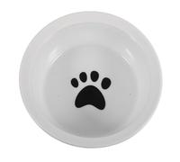 GANAZONO Comedero Cerámico para Mascotas Diseño De Huella Plato Antideslizante para Perros y Gatos para Comida y Agua Uso Doble Capacidad Moderada Fácil De Limpiar