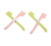 GANAZONO Comida de Gatos 4 Piezas Mango Largo, Espátula y Abrelatas de Resistente en Rosa y Verde, Utensilios para Alimentar Mascotas en Casa, Higiene y Alimentación Limpia