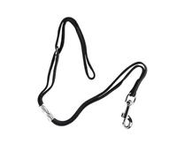 GANAZONO Correa para Peluquería Canina Ajustable Soporte y Hebilla Redonda, Cuerda de Tela de Lana Negra para Mesa de Aseo, Paquete de 2 Piezas para Mantener Mascotas de Pie