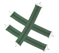 GANAZONO Correas de Refuerzo para Sillas de Eslinga de Jardín, 3 Piezas Verdes, Accesorio de Reparación para Sillones Reclinables y Sillas Plegables, Correas Elásticas Resistentes para Uso