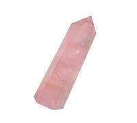 GANAZONO Cristal Natural Prismas Hexagonales 6-7 Cm, Adorno de Escritorio de Cuarzo Rosa Pulido, Decoración de Mesa Ecológica para Hogar y Meditación, Obsequio para Amantes de Minerales