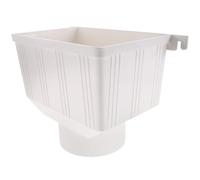 GANAZONO Desviador de Lluvia Accesorio PVC sin Fugas para Canalón de Plástico Blanco Que Protege la Estructura Casa, Adecuado para Canaletas de