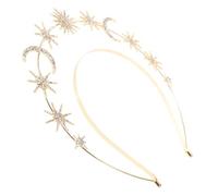 GANAZONO Diadema con Halo de Nuestra Señora Tocado de Estrella y Luna Metal Accesorio de Fiesta para Mujeres y Niñas