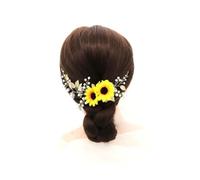 GANAZONO Diadema de Girasol Dorada para Fiesta y Bodas Accesorio Floral para Cabello Ligero y Firme Adecuado para Novias y Eventos Obsequios