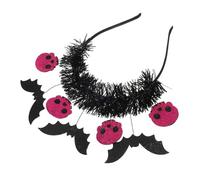 GANAZONO Diadema de Halloween con Calavera y Murciélago Accesorio para Fiesta Temática Cómoda y Estable para Disfraces y Actuaciones