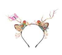 GANAZONO Diadema Diseño de Astas de Reno Accesorio Elegante Cabello Tocado de Cosplay en Colores Aleatorios Prenda Delicada para Fiestas y Navidad Color Aleatorio Color