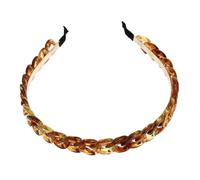 GANAZONO Diadema Retro Cabello Diseño de Cadena Acrílica, Color Ámbar, Accesorio Ligero para Mujer y Niña, Adecuado para Fiestas y Uso Diario