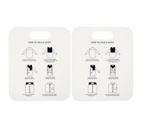 GANAZONO Doblador De Ropa Tablero para Camisas Y Camisetas, 2 Piezas, PP Blanco, Organizador De Armario para Doblar Ropa, Ahorro De Espacio para Adultos Y Viajes