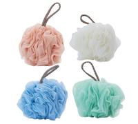 GANAZONO Esponjas de Baño Exfoliantes de Malla 4 Piezas Tamaño Grande para Limpieza Corporal en Colores para Cuidado Personal y Baño