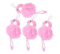GANAZONO Esponjas Exfoliantes de para Niños 4 Piezas y Accesorios de Baño Divertidos Hora del Baño Corporal