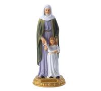 GANAZONO Estatua de Resina Religiosa Católica San Ana y María Adorno Decorativo para Hogar Oficina Estudio y Dormitorio