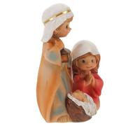 GANAZONO Estatua Familiar de Resina 1 Pieza Figura del Nacimiento de Jesús Estilo Caricatura Decoración Navideña Espiritual para Mesa y Escritorio Adorno Católico para Hogar y Oficina