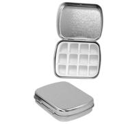 GANAZONO Estuche para Guardar Esmaltes de Uñas de Hierro Ligero con 12 Compartimentos de 1.6ml, 2 Juegos, Fácil de Limpiar y Transportar para Uso en Casa y Viajes