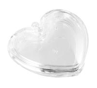 GANAZONO Estuche para Polvos Compacto Vacío Corazón Transparente, Bandeja para Sombras y Colorete, Mini Tamaño Portátil para Retoques de Maquillaje, Apto para Polvo Suelto y Resaltadores,