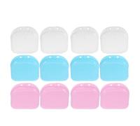 GANAZONO Estuche Portátil para Prótesis Dentales con Tapa Hermética y Orificios de Ventilación Caja Organizadora de Plástico Resistente Set de 12 Unidades 4 4 4 Adecuado para