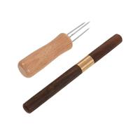 GANAZONO Extensor para Varilla de Moxa de Madera Negra Soporte Portátil Antideslizante 2 Piezas Mango Resistente para Moxibustión Segura en Casa y Terapia de Acupuntura