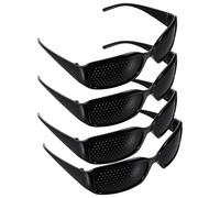 GANAZONO Gafas Protección Ocular Orificio Estenopeico Estilo Deportivo, Paquete de 4 Unidades, Aptas para Terapia Visual Ambliopía y Visión Perezosa