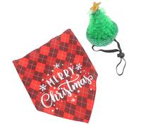 GANAZONO Gorro de Papá Noel para Mascotas Pañuelos Navideños para Perros Toalla Triangular para Mascotas Disfraz Navideño para Gorro y Bufanda Ajustables para Perro