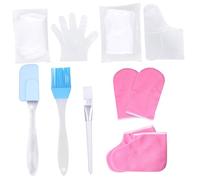 GANAZONO Guantes de Cera de Parafina para Manos y Pies Rosa, Lavables Máxima Retención de Calor, Ideales para Uso en Casa y Salón Color Aleatorio