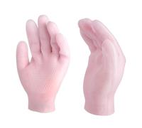 GANAZONO Guantes Hidratantes para Manos y Talones Secos Talla Única Antiagrietamiento Hidratación Intensiva Cuidado de Piel Seca Spa Profesionales Rosa