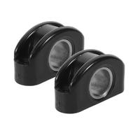 GANAZONO Guías Pasacables de Acero Inoxidable Negro para Uso Marino, Accesorios para Cable y Cuerda Resistencia Corrosión y Minimización de Fricción, Pack de 2 Piezas