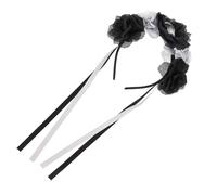 GANAZONO Halloween Skull Hairband With Imitation Flower Bride Party Headdress For Masquerade And Cosplay