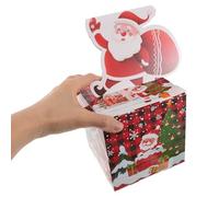 GANAZONO Huchas Navideñas Sorpresa Papá Noel Extraíble Caja Dispensadora de Dinero para Fiestas y Regalos Juego de 3 Unidades para Celebraciones Familiares y Reuniones Festivas