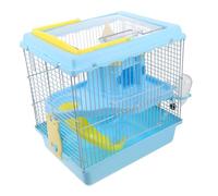 GANAZONO Jaula para Hámster Castillo Rueda de Ejercicio Tobogán Bebedero y Plato de Comida Transportable y Portátil para Pequeños Roedores y Gerbos