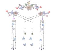 GANAZONO Juego De Palillos Pelo Borla Larga 1 Set Aleación Para Moños Mujer Tradición Hanfu Fiestas Bodas Accesorios Chinos