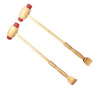 GANAZONO Martillos de Masaje de Madera 2piezas Multifunción Superficie Lisa Que No Raya la Piel para Uso en Casa y Oficina Relajación y Bienestar Corporal