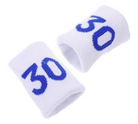 GANAZONO Muñequeras Deportivas de Poliéster Blanco para Actividades Deportivas y Fitness, Cómodo Protector de Muñeca Acabado, 1 Par
