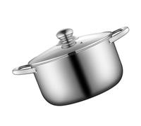 GANAZONO Olla Tapa de Vidrio Resistente Corrosión Fugas de Acero Inoxidable de Vapor Adecuado para Cocina Casera y Profesional